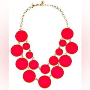Kate spade Reversible Retro pink coral statement necklace